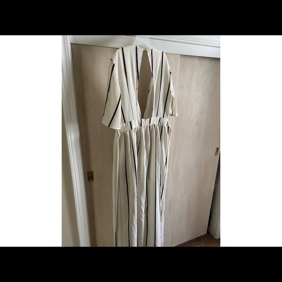 White and Black Striped Dress - Picture 3 of 3